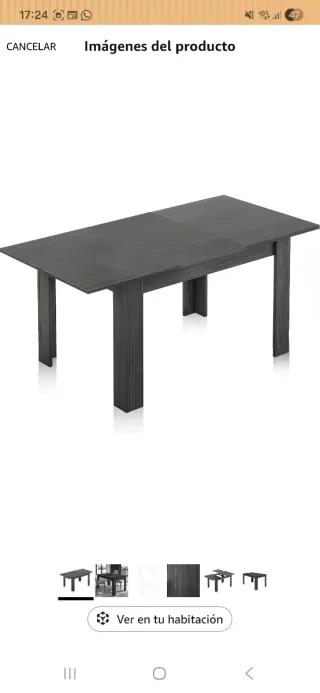 Mesa de comedor extensible wengue