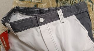 Pantalón de trabajo Velilla gris y blanco