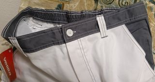 Pantalón de trabajo Velilla gris y blanco