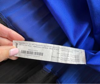 Falda plisada Lefties azul y negra Talla S