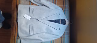 Americana Zara Hombre Invierno Talla 50 Gris