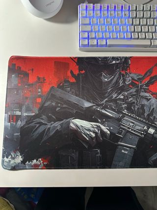 Alfombrilla Gaming Negra y Roja