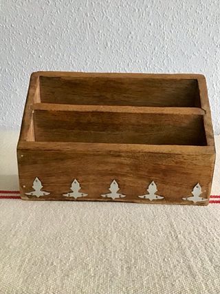 Organizador de escritorio madera vintage