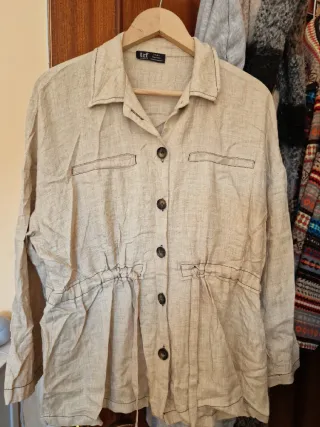 Sobrecamisa Zara Beige