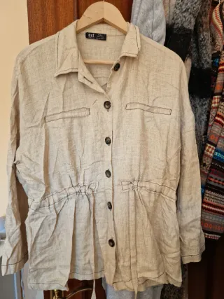 Sobrecamisa Zara Beige