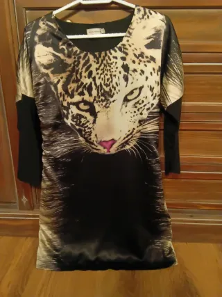 Vestido Teria Yabar estampado leopardo