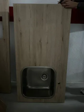 Campana extracción, encimera y fregadero