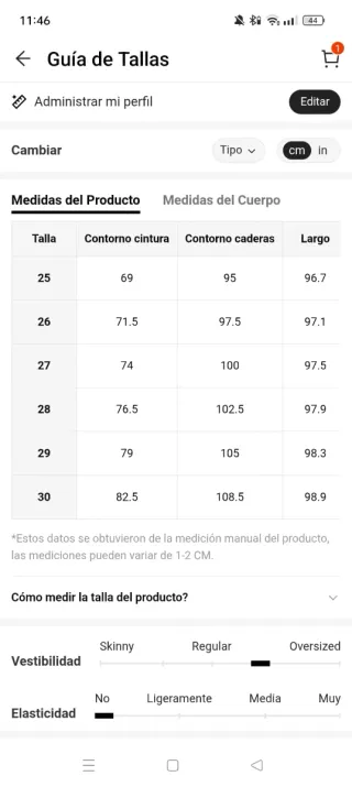 Pantalón vaquero de chica