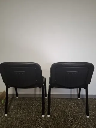 2 Sillas de Confidente Tela Negra