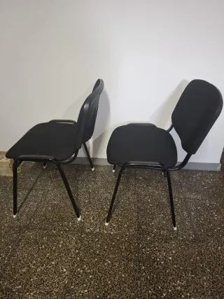 2 Sillas de Confidente Tela Negra