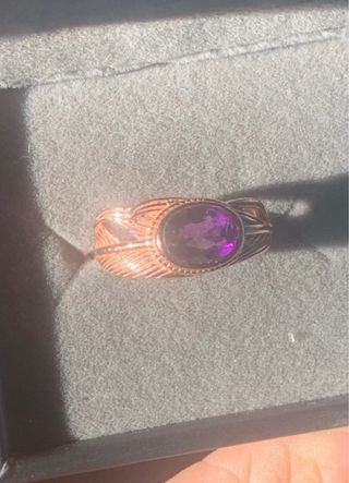 Anillo Pluma Amatista