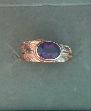 Anillo Pluma Amatista