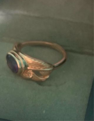 Anillo Pluma Amatista