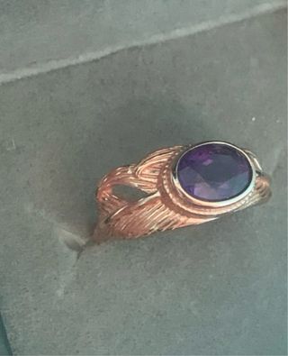 Anillo Pluma Amatista