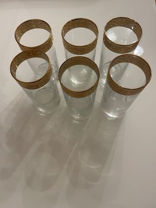 Bicchieri cristallo con bordo oro