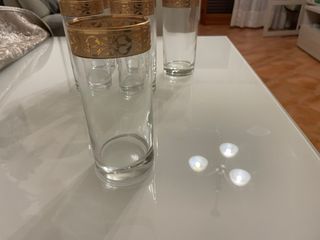 Bicchieri cristallo con bordo oro