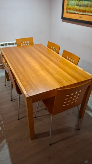 Mesa de comedor extensible madera