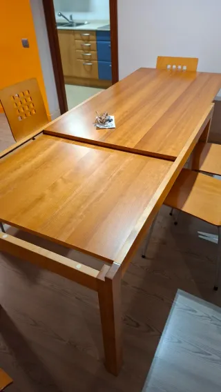 Mesa de comedor extensible madera