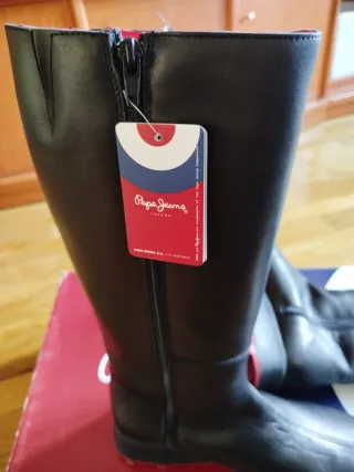 Botas de piel Pepe Jeans negras