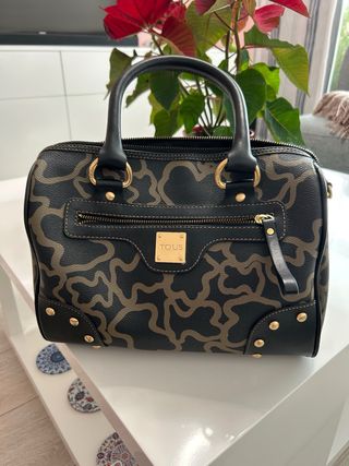 Bolso Tous Piel Negro y Marrón