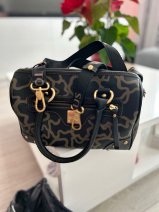 Bolso Tous Piel Negro y Marrón