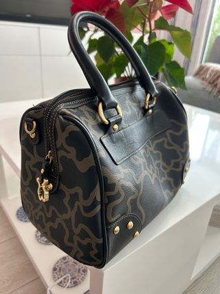 Bolso Tous Piel Negro y Marrón