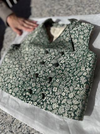 Chaleco fallero niño verde y blanco