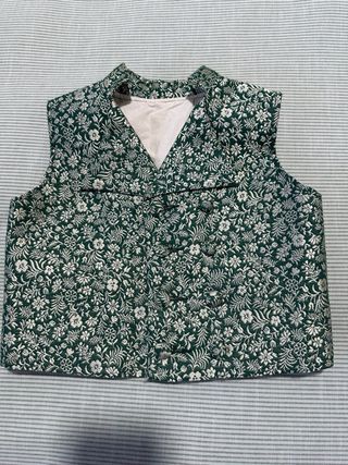 Chaleco fallero niño verde y blanco