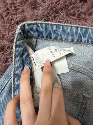 Jeans Mom Fit con Strass Argento