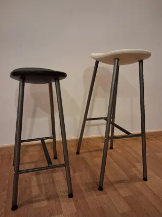 Juego de 2 Sillas Altas de Barra