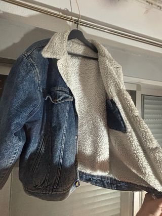 Chaqueta vaquera oversize forrada