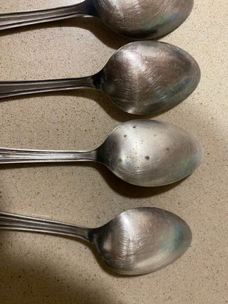 Juego de 6 Cucharas Vintage - Baño de Plata