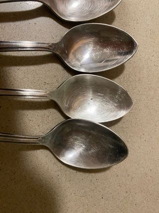 Juego de 6 Cucharas Vintage - Baño de Plata