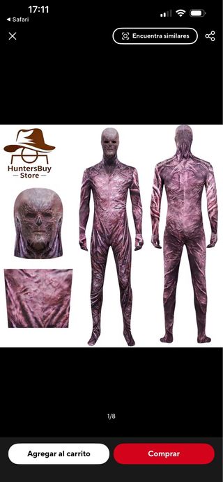 Disfraz Vecna Mono Cuerpo y Cara