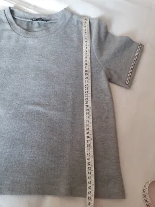 Maglione Zara Donna Grigio Taglia S