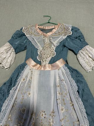 Traje de Fallera Niña Azul.  10 años