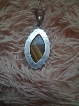 Colgante Plata Ojo de Tigre