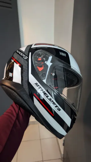 Casco MT Helmets Thunder 3 Negro Blanco