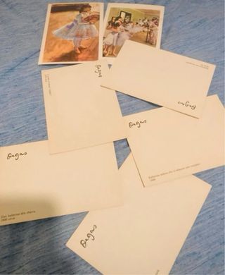 Set Vintage Cartoline Degas + Libro e Cartella