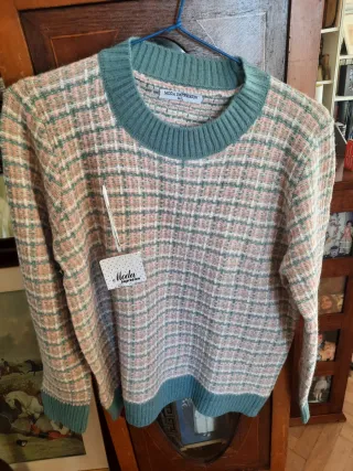 Jersey Moda Impression rosa y verde M- L