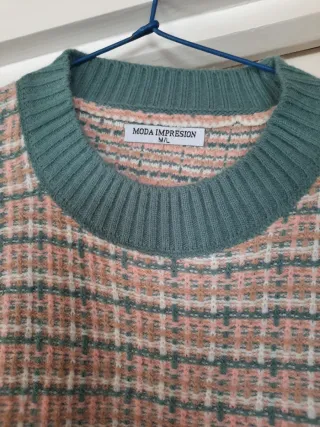 Jersey Moda Impression rosa y verde M- L