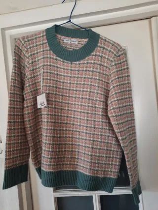 Jersey Moda Impression rosa y verde M- L