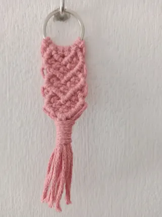 Conjunto Macramé: Marcapáginas y Llavero