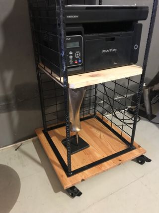 Estantería alta metal y madera