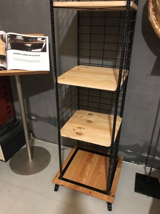 Estantería alta metal y madera