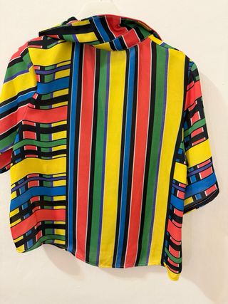 Camicia a righe multicolor