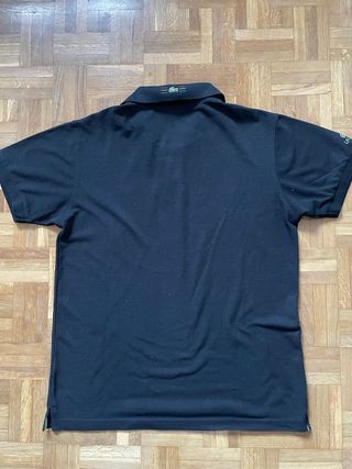 Polo Lacoste Negro “Made in France” Talla S Bordad