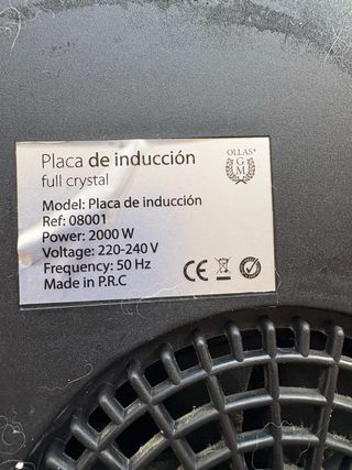 Placa de inducción portátil GM con adaptador sarte