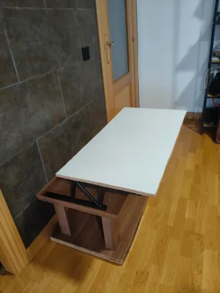 Mesa auxiliar madera con extensible