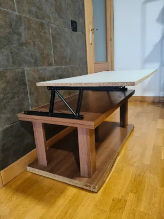 Mesa auxiliar madera con extensible